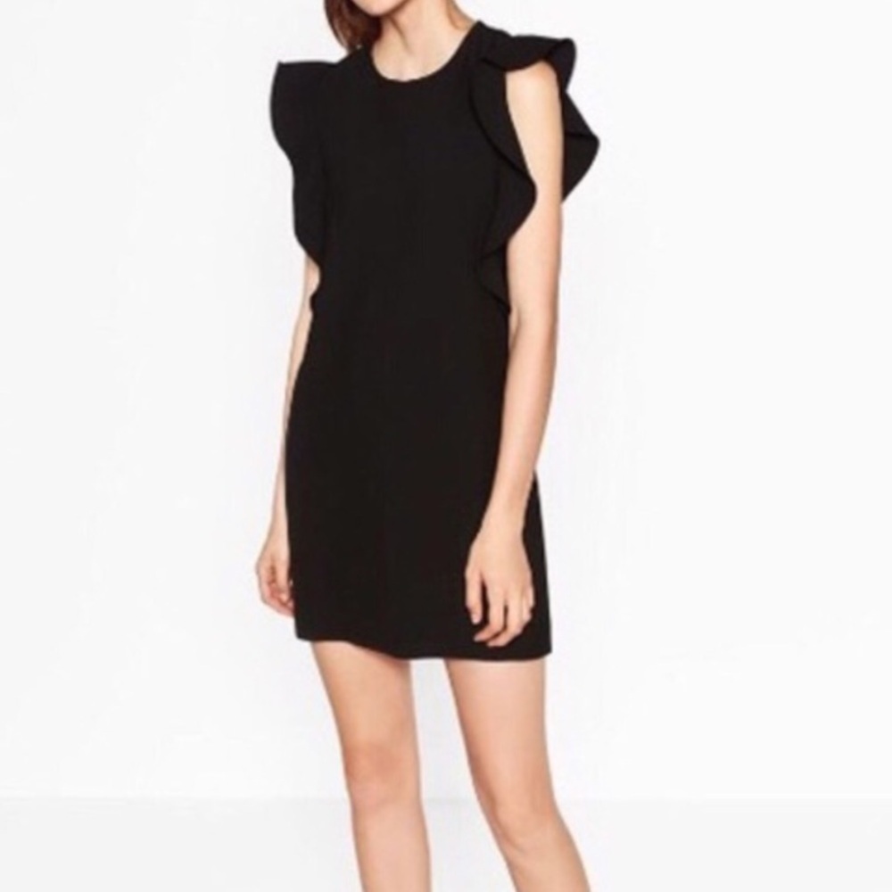 Zara ruffle sleeve mini dress size M